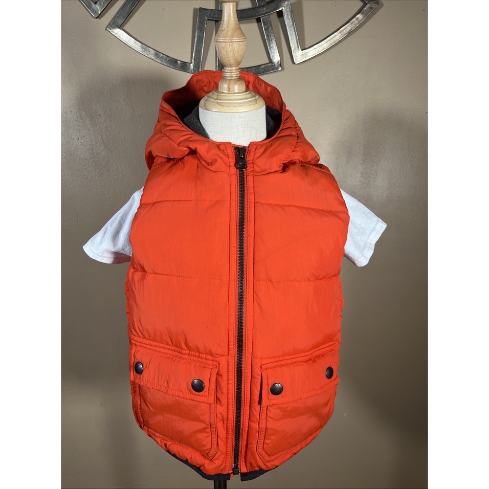 Gap Puffer Vest Primaloft Down Alternative Red Snap Zip Classic Kids Size 5Y NEW